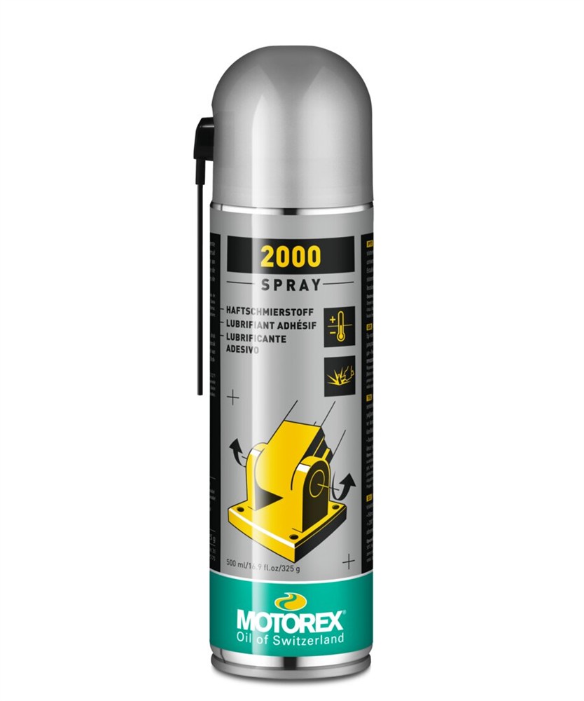 MOTOREX SPRAY 2000 - mazivo s extrémní přilnavostí.